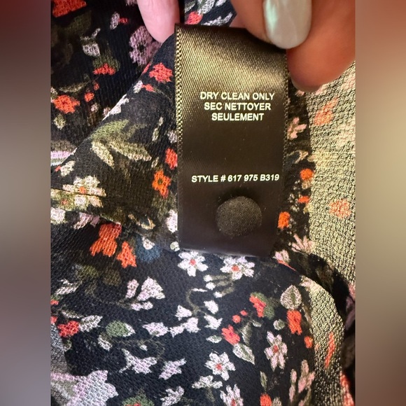 Rebecca Taylor ‘Lyra’ Red Floral Black Lace Pintuck Silk Blouse Women’s Size 00 - Picture 15 of 15